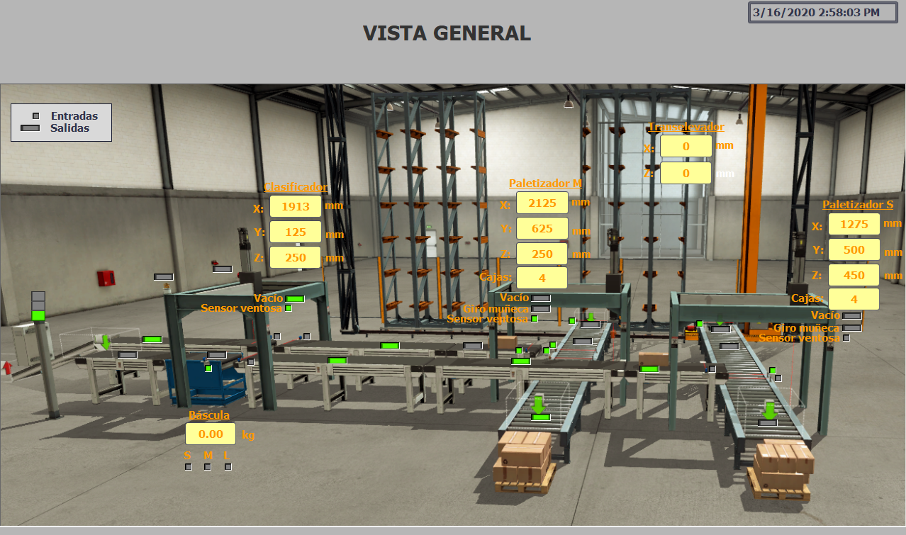 Figura 21. Vista general del proyecto en winCC (fondo de pantalla Factory I/O)